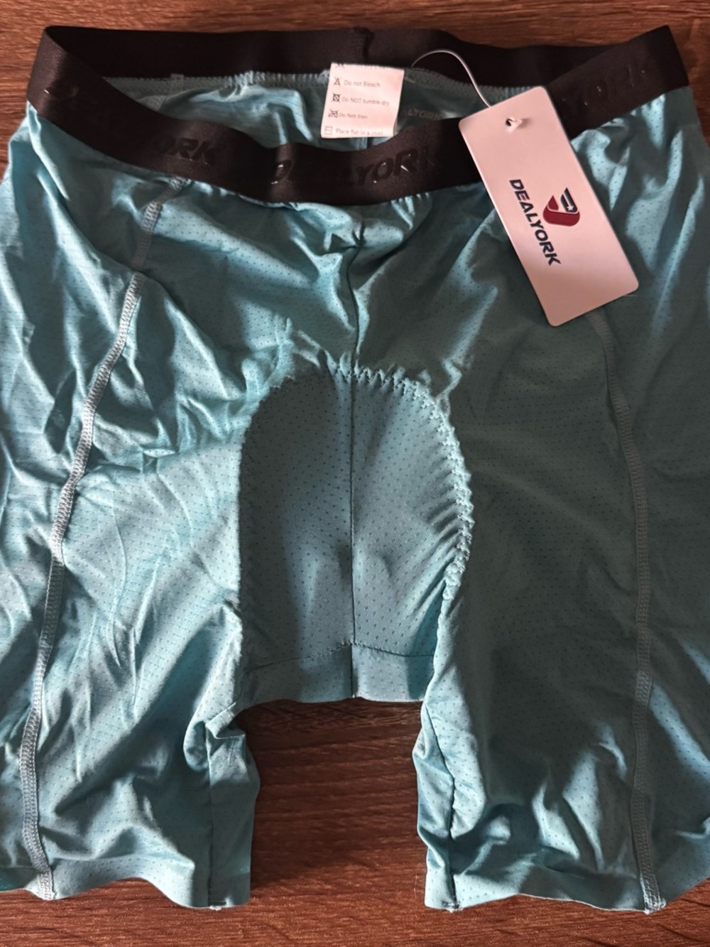 Men's Athletic Cycling Shorts in Light Teal